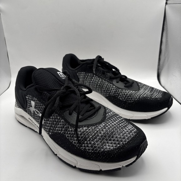 Under Armour Charged Escape 4 Mens Size 13‎ - Black White Lace Up Running Shoes